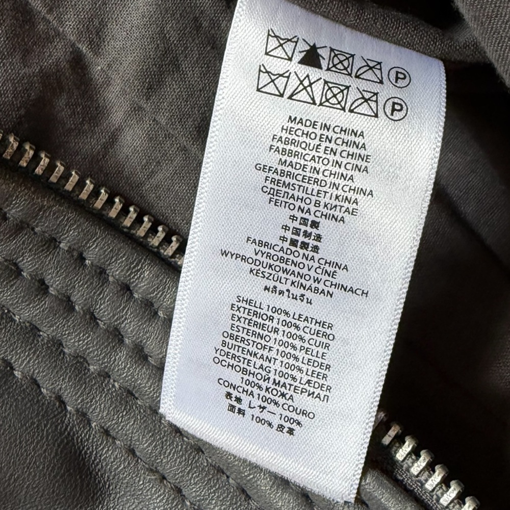 Michael Kors Leather Jacket 100% Genuine Grey Zip Front Size Small MSRP $525 - Picture 7 of 8